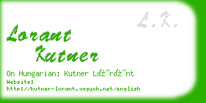 lorant kutner business card